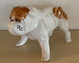 Vintage Porcelain Bulldog Figurine. 