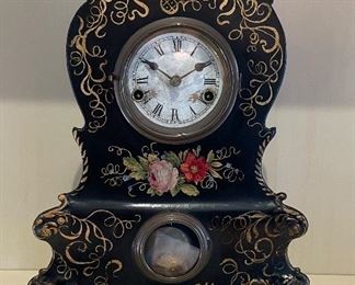 Antique Victorian Wood Mantle Clock. Photo 1 of 2. 