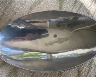 Nambe Oval Bowl. Measures 18" L x 9" H. Photo 1 of 2. 
