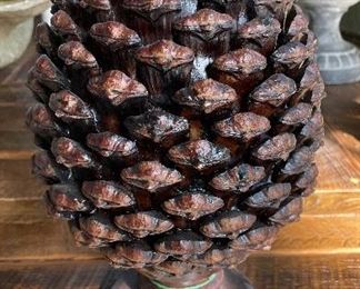 Carved Wood Pinecone Finial - 3 Available. Each Measures 18" L x 9" H. Photo 1 of 2. 
