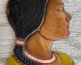 Old Century Forge Cast Metal Native American Indian. Measures 13" x 9". Photo 1 of 2. 