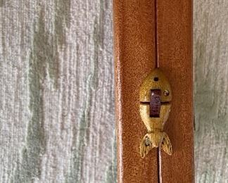 A Fishing Grand Slam: Wood Box Featuring Carved Wood, Hand-Painted Tarpon, Permit & Bonefish. Measures 8.5" x 5". Photo 3 of 5. 