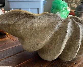 Gilt Plaster Calm Shell. Measures 31" W x 21" D x 16" H. Photo 2 of 2. 