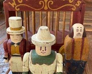 Woof Creek Wolf Bros Carved Wood Circus / Carnival Set. Photo 1 of 6. 