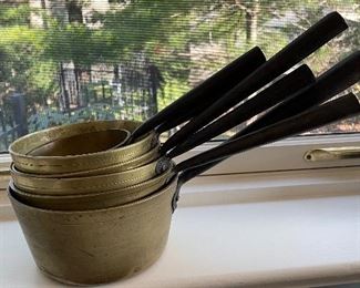 Sample of Vintage Brass Cookware. 
