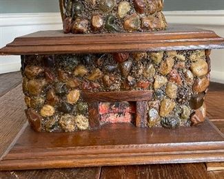 Vintage Table Lamp with Stone Fireplace Theme. Photo 2 of 2. 