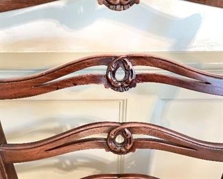 Set of 6 Kittinger Dining Chairs Upholstered in Kravet Fabric - 2 Arm and 4 Side Chairs. Photo 4 of 5. 