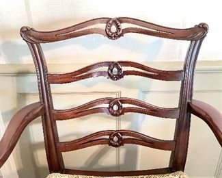 Set of 6 Kittinger Dining Chairs Upholstered in Kravet Fabric - 2 Arm and 4 Side Chairs. Photo 5 of 5. 