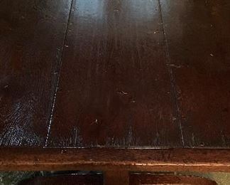 Antique English Oak Trestle Table. Measures 70" x 44" W x 30" H with 28" Clearance. Photo 2 of 3. 