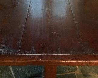 Antique English Oak Trestle Table. Measures 70" x 44" W x 30" H with 28" Clearance. Photo 3 of 3. 