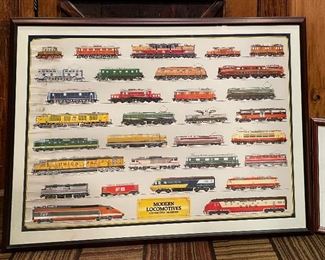 Modern Locomotives Framed Poster. 