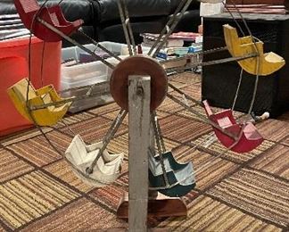 Antique Folk Art Ferris Wheel. Measures 25" H x 21" W. Photo 2 of 2. 