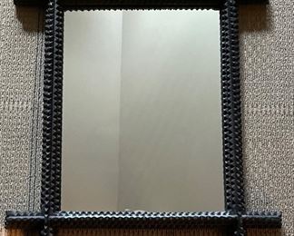 Tramp Art Mirror. Measures 24" W x 28" H. Photo 1 of 2. 