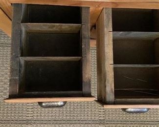 Antique Library Card Catalog Bench. Measures 72" W x 17" D x 20" H. Photo 4 of 4. 