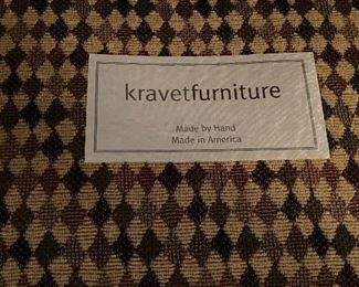 Kravet Furniture Club Chair & Ottoman Upholstered in Kravet Check Fabric. Chair Measures 44" W x 44" D. Photo 5 of 6. 