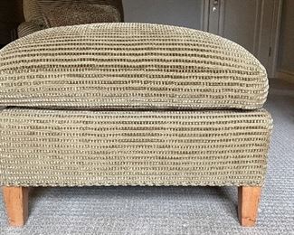 Pair of Custom-Made Club Chairs & Ottoman Upholstered in a Kravet Fabric. Each Chair Measures 34" W x 40" D. Photo 5 of 5.