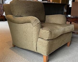 Pair of Custom-Made Club Chairs & Ottoman Upholstered in a Kravet Fabric. Each Chair Measures 34" W x 40" D. Photo 1 of 5.