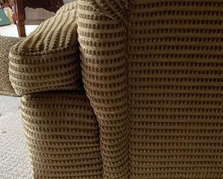 Pair of Custom-Made Club Chairs & Ottoman Upholstered in a Kravet Fabric. Each Chair Measures 34" W x 40" D. Photo 4 of 5.