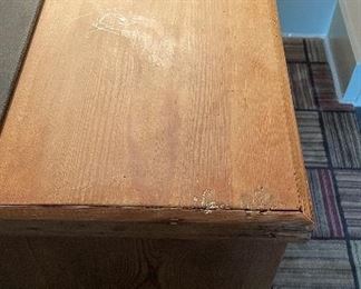 Antique Pine Chest of Drawers. Measures 39.5" W x 20" D x 35" H. Photo 3 of 3. 