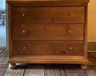 Antique Pine Chest of Drawers. Measures 39.5" W x 20" D x 35" H. Photo 1 of 3. 