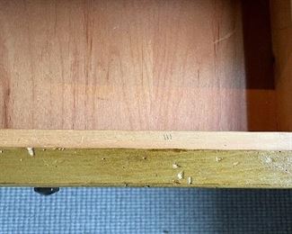 Hand-Carved Desk with Hutch. Solid Pine "Bead Board" Back, Wrought Iron Lion and Battery-Operated Clock Adornments. Custom-Designed by Hammer Designs. Measures 52" W x 26" D x 90" H. Photo 6 of 6. 