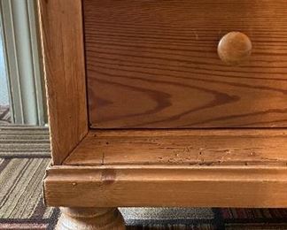 Antique Pine Chest of Drawers. Measures 39.5" W x 20" D x 35" H. Photo 2 of 3. 