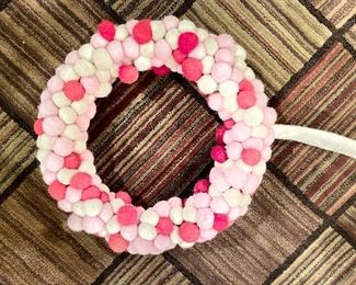 Felted Ball Wreath. 