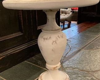 White Washed Floor Table Lamp. Measures 21" W x 60" H. Photo 2 of 2. 