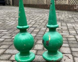 Pair of Antique Chicago Bridge Finials. Each Measures 28" H. Photo 1 of 3. 