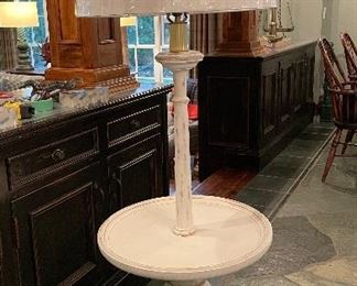 White Washed Floor Table Lamp. Measures 21" W x 60" H. Photo 1 of 2. 