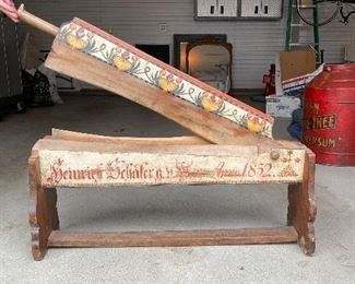 Antique Stenciled Wheat Chopper. 1852. Photo 3 of 4. 