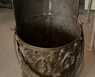 Antique Brass Coal Bucket. Photo 2 of 2. 