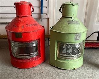 Pair of Meteorite "85210" Port and Starboard Ship Lanterns. Measures 24" W x 15" D. Photo 1 of 3. 