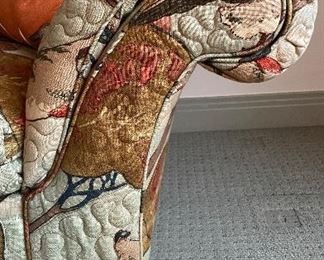 Lillian August Sofa Upholstered in Quilted Lee Jofa Flying Ducks Fabric. Measures 92" W x 40" D. Photo 2 of 3. 