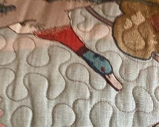 Lillian August Sofa Upholstered in Quilted Lee Jofa Flying Ducks Fabric. Measures 92" W x 40" D. Photo 3 of 3. 