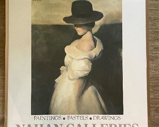 Signed Oliver Johnson "Paintings, Pastels & Drawings" Poster, Nahan Galleries. Measures 31" x 23." 