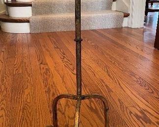 Vintage Parcel Gilt Metal "Mirror Top" Martini Table. Measures 12" D x 23" H. Photo 1 of 3. 