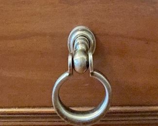 Vintage Commode with Cartouche & Horse-Bit Style Metal Pulls. Measures 54" x 24" x 37" H. Photo 2 of 2. 