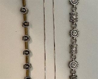 Sterling Silver Bracelets and Necklace. 