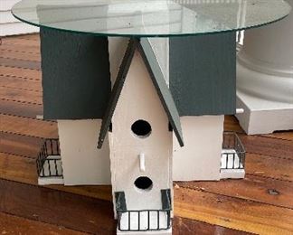 Bird House Side Table with Glass Top. Photo 1 of 2. 