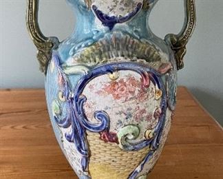 Hand-Painted Vase. Measures Approximately 20" H. 