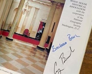 "The White House, An Historic Guide." Autographed by Barbara & George Bush. Photo 2 of 2. 