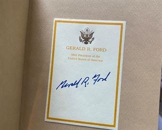 "The Downing Street Years" by Margaret Thatcher, "An American Life" by Ronald Regan & "A Time To Heal" by Gerald R. Ford. All Autographed. Photo 4 of 4. 