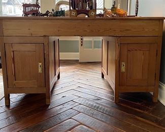 Vintage Pine Partners Desk. Photo 2 of 3. 