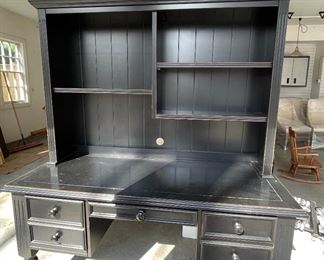 Ballard Designs Two-Piece Desk with Bookshelf. 