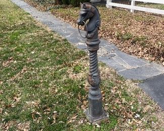 Vintage Horse Head Hitching Post
