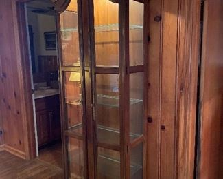 Lighted Glass Curio Display Cabinet