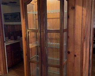 Lighted Glass Curio Display Cabinet