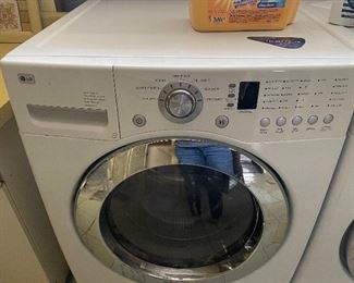 LG Front Load Washer and Gas Dryer in White