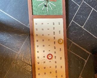 Vintage MCM Clock & Perpetual Calendar, 1960s